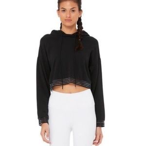 Alo yoga cropped black sweatshirt